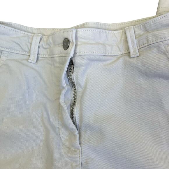 Banana Republic Sz 2 The Weekender Slim Barrel Leg Pants in Ecru Casual Trendy - Picture 10 of 16